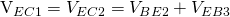 $V_{EC1}=V_{EC2}=V_{BE2}+V_{EB3}$