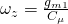 $\omega_z=\frac{g_{m1}}{C_{\mu}}$