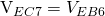 $V_{EC7}=V_{EB6}$