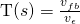 $T\left(s\right)=\tfrac{v_{fb}}{v_{\epsilon}}$