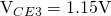 $V_{CE3}=1.15\mathrm{V}$